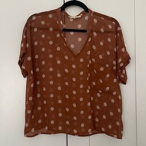 Lush Polkadot Sheer Top